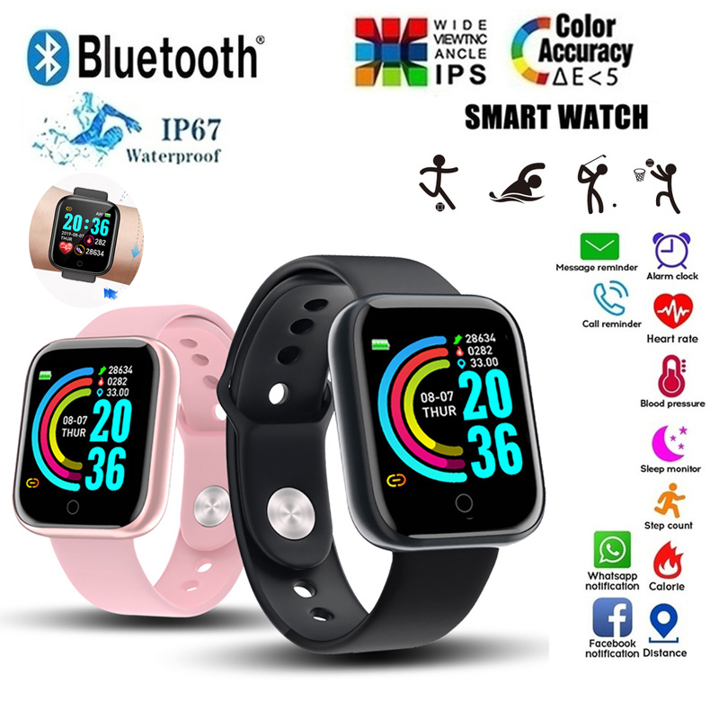 Smartwatch X12 - D20สมาร์ทวอท์ชกันน้ำสายรัดข้อมือฟิตเนสเครื่องวัดชีพจรความดันโลหิตบลูทูธ Smartwatch บนสำหรับ Apple IOS Android