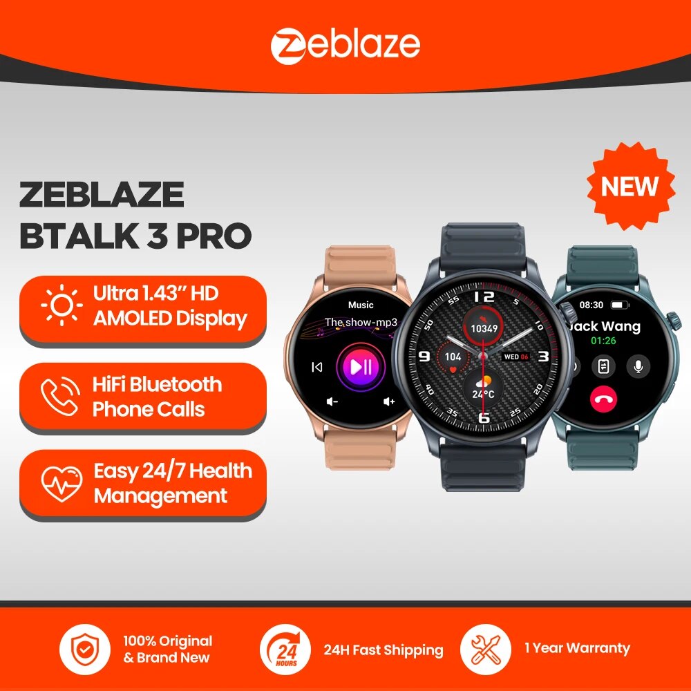 Smartwatch X2 - ใหม่ Zeblaze Btalk 3 PRO 1.43