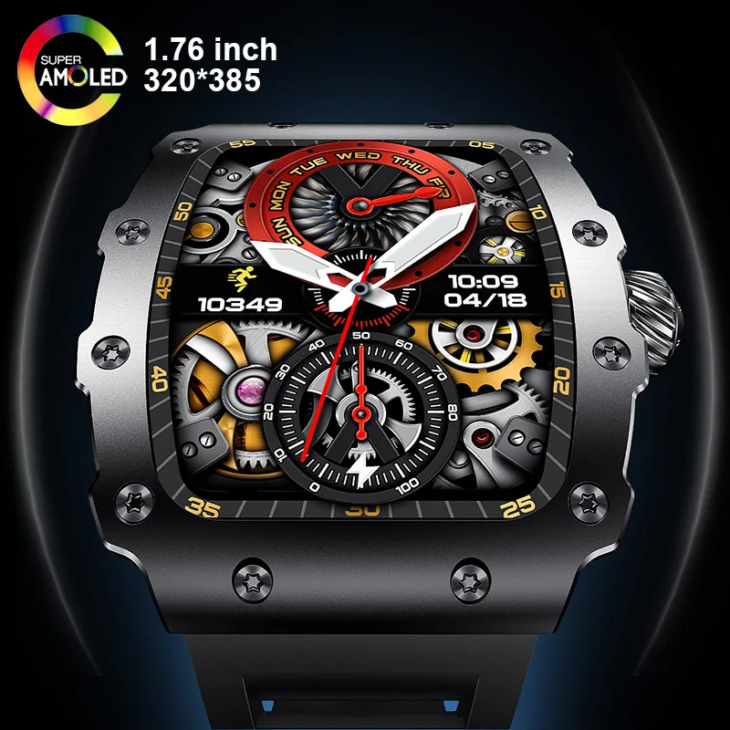 Smartwatch Custom - นาฬิกาอัจฉริยะรุ่นใหม่ หน้าจอ AMOLED 1.76 นิ้ว หน้าปัดแบบไดนามิก