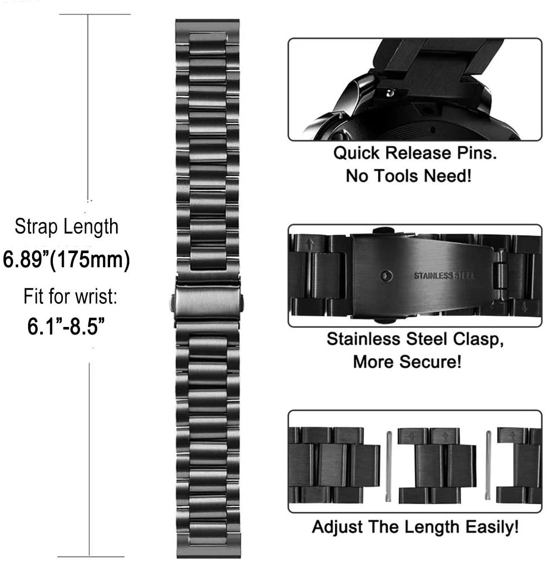 สายสแตนเลสสำหรับนาฬิกาโมโตโรล่ - Motorola Smartwatch Accessories บทวิจารณ์และราคา