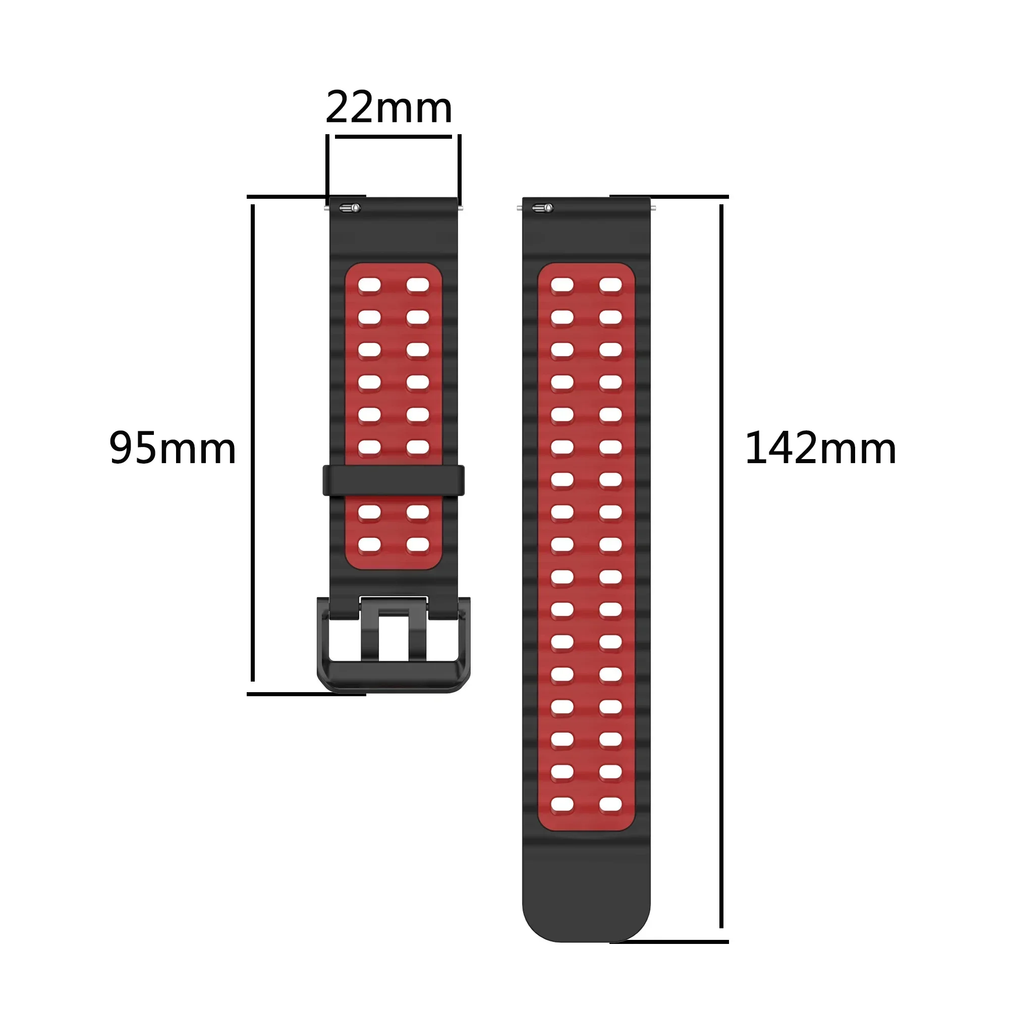 สายซิลิโคนสองสี ระบายอากาศได้ด - Motorola Smartwatch Accessories บทวิจารณ์และราคา