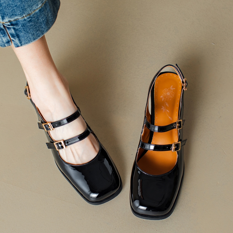 Elegant Women's รองเท้าส้นสูง  - Leather Classic Strap บทวิจารณ์และราคา