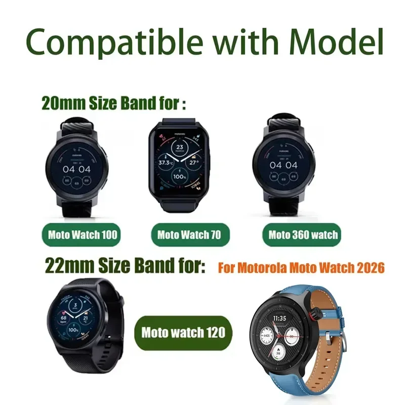 20 มม. 22 มม. สายรัดแบบทูโทนระ - Motorola Smartwatch Accessories บทวิจารณ์และราคา