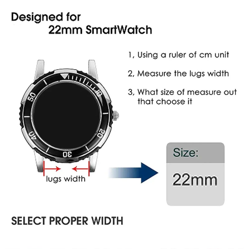 สายรัดข้อมือปรับได้ขนาด 22 มม. - Smartwatch X2 บทวิจารณ์และราคา