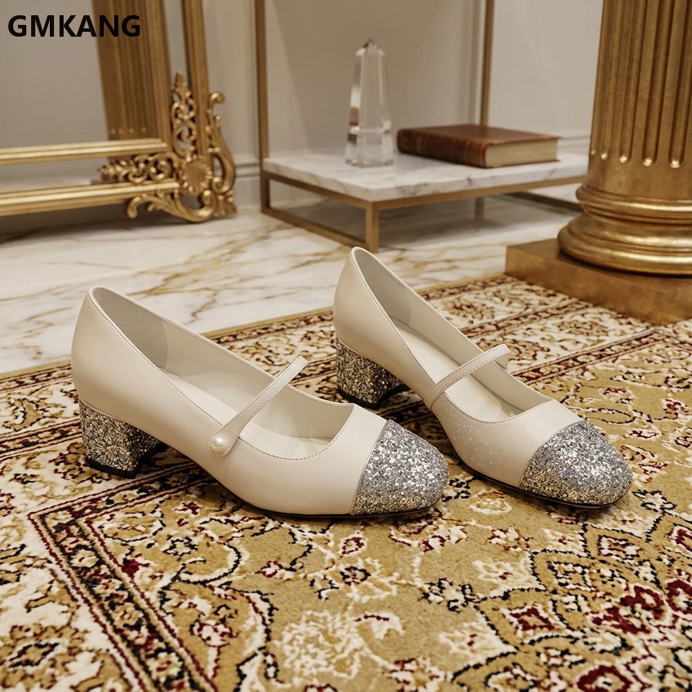 รองเท้าส้นตึกแบบแมรี่เจน คลาสส - Leather Classic Strap บทวิจารณ์และราคา