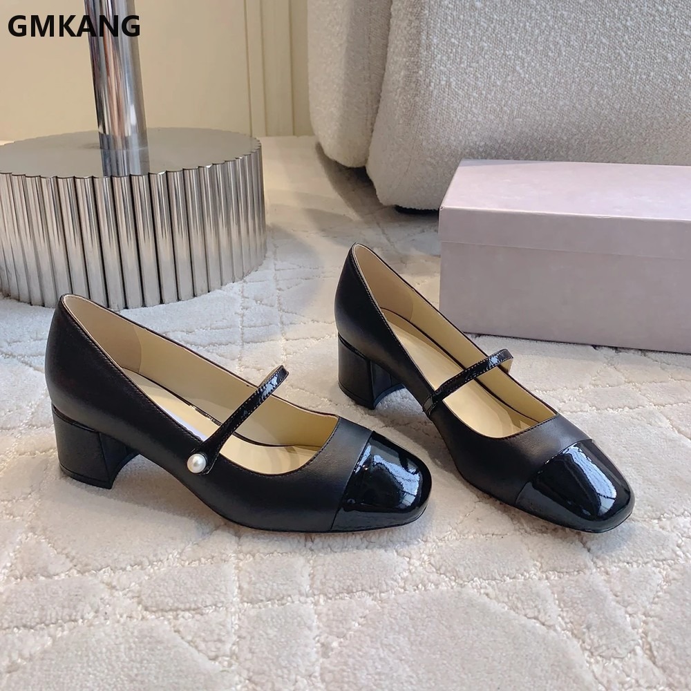 รองเท้าส้นตึกแบบแมรี่เจน คลาสส - Leather Classic Strap บทวิจารณ์และราคา