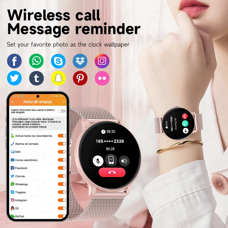 นาฬิกาอัจฉริยะ LIGE รองรับการโ - Smartwatch Custom บทวิจารณ์และราคา