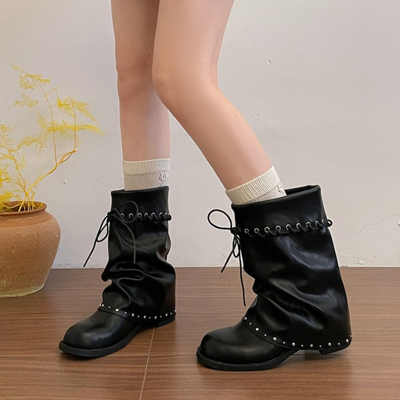รองเท้าบูทผู้หญิงทรงหลวมระดับก - Leather Classic Strap บทวิจารณ์และราคา