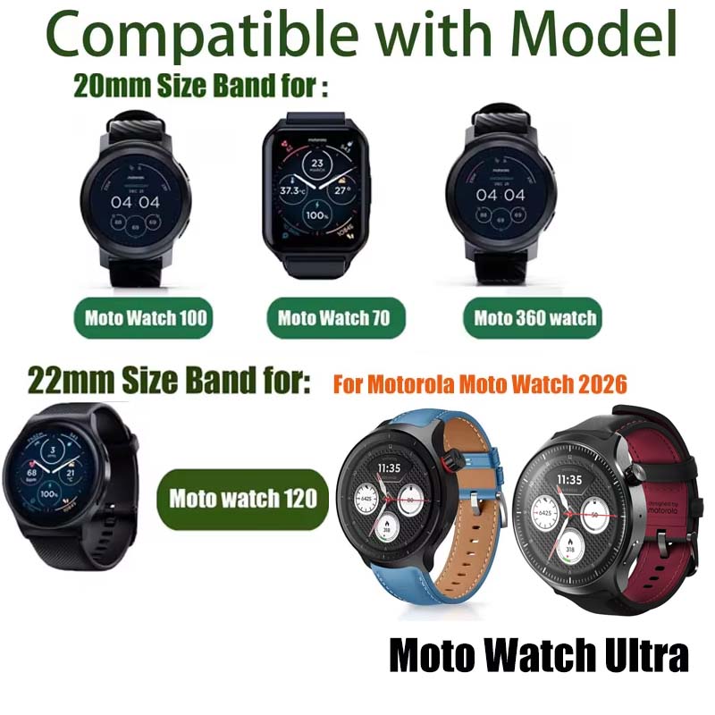สายนาฬิกาข้อมือซิลิโคนสำหรับนา - Motorola Smartwatch Accessories บทวิจารณ์และราคา
