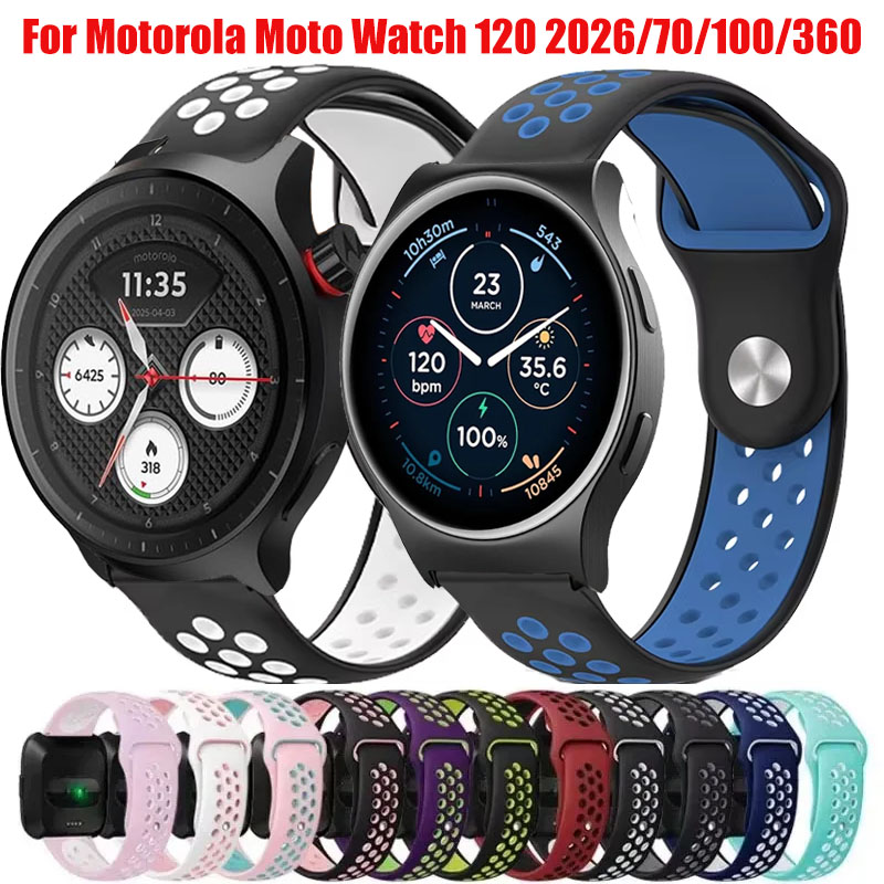 20 มม. 22 มม. สายรัดข้อมือแบบร - Motorola Smartwatch Accessories บทวิจารณ์และราคา
